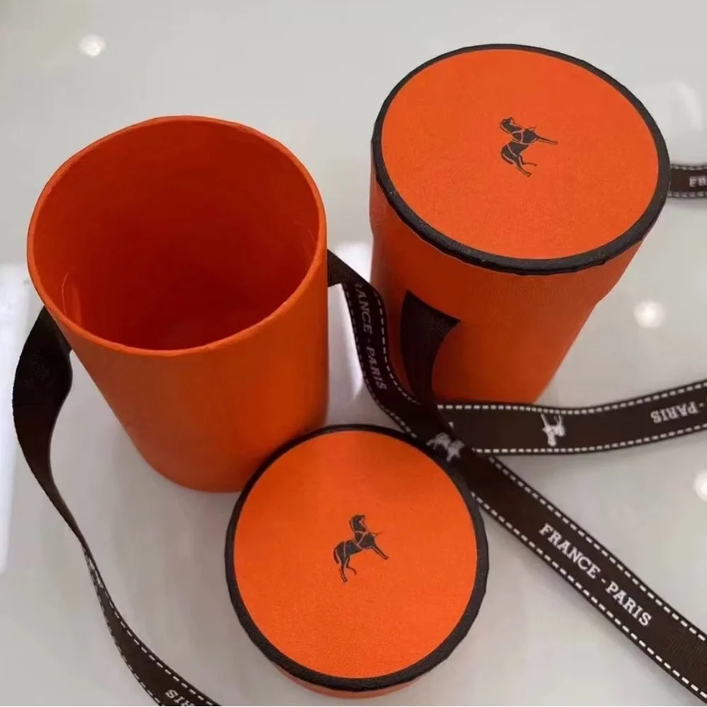 Orange Gift Box with Brown Ribbon - Picture 4 of 4